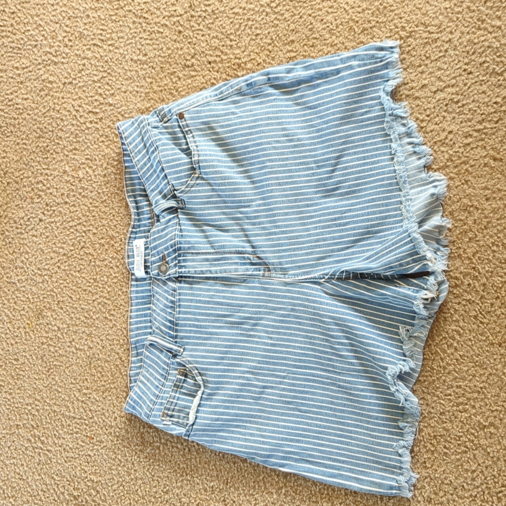 Judy blue pin stripe shorts 3x